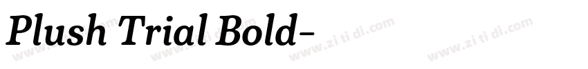 Plush Trial Bold字体转换